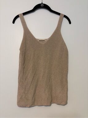 Neutral Knit V-Neck Tank Top